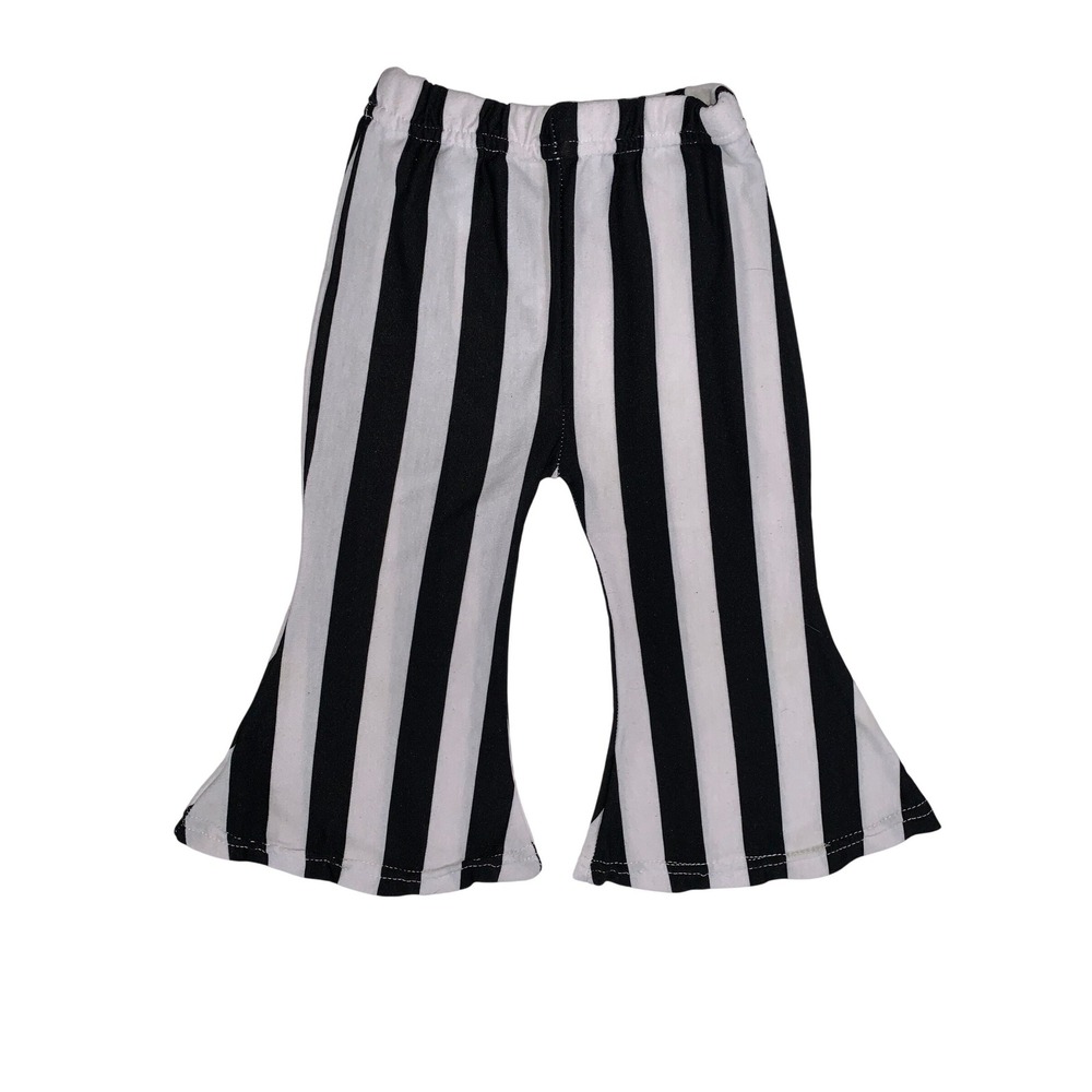 Kids Baby Blossom‎ Black White Stripe Bell Bottom Pants Toddler 12 18M